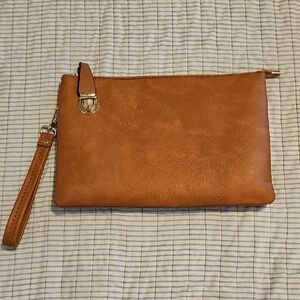 Elegant Tan Leather Clutch